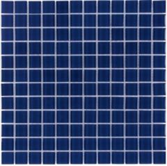 GLASS TILE COLOR COBALT BLUE - 1'' X 1'' - SUCHIGLABR127